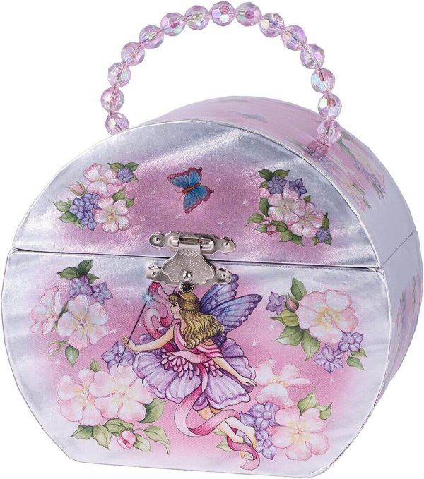 Product Image and Link for Silver/Pink Fairy Music Box