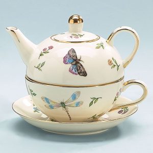 Product Image and Link for Charming TeaPot & Cup Duet- Flowers of Joy