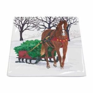 Product Image and Link for Winter Sleigh Ride Plates – Set of 6
