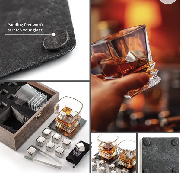 Product Image and Link for 8pc Whiskey Stones – Whiskey Glass Set