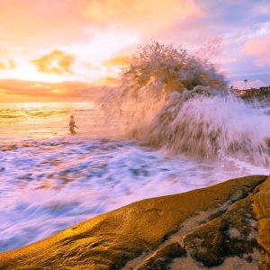 Product Image and Link for Fine Art Print – Surfer at Windansea Beach, San Diego