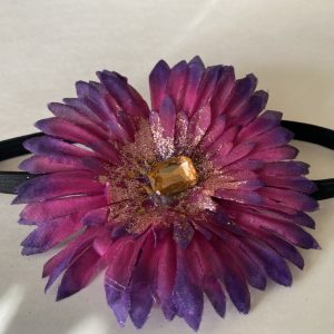 Product Image and Link for Big Purple Flower With Big Jewel Center Elastic Headband