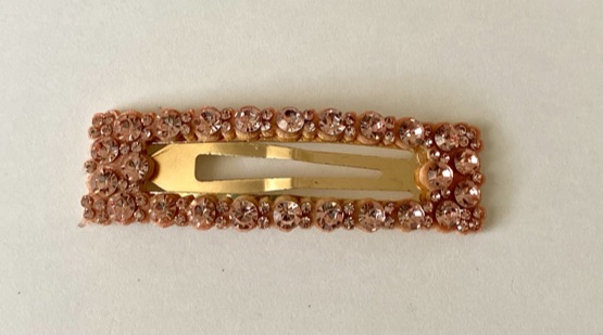 Product Image and Link for 2-Piece Beautiful Pink & Gold Studded Rhinestone Barrettes