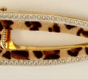 Product Image and Link for Leopard Rhinestone Trimmed Barette for Girl/Tween