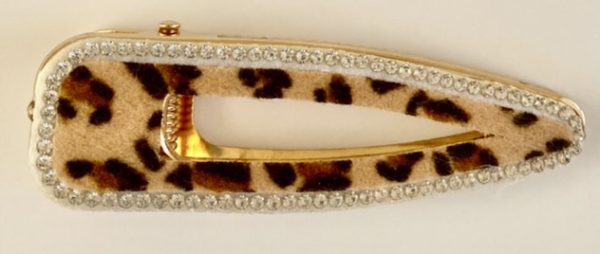 Product Image and Link for Leopard Rhinestone Trimmed Barette for Girl/Tween