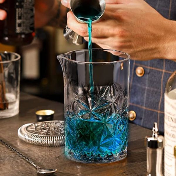 Product Image and Link for 24 oz Crystal Mixing Glass with Weighted Mixing Spoon