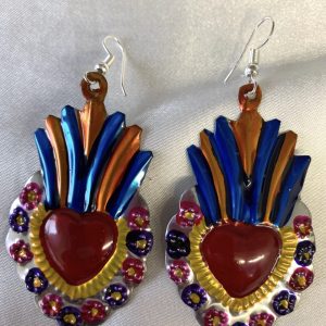 Product Image and Link for Hand painted tinplate earrings