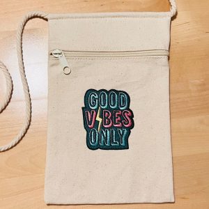 Product Image and Link for Natural Canvas Handbag With Twisted Rope Strap – GOOD VIBES ONLY