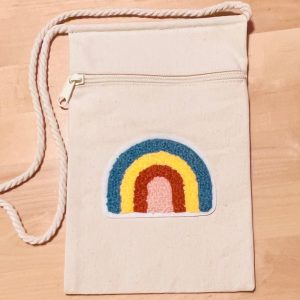 Product Image and Link for Natural Canvas Handbag With Twisted Rope Strap – RAINBOW