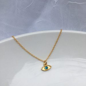 Product Image and Link for Turquoise Evil Eye Necklace