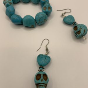 Product Image and Link for Gift set: calavera + corazon earrings, bracelet