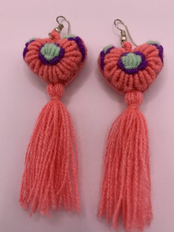Product Image and Link for Corazon yarn earrings
