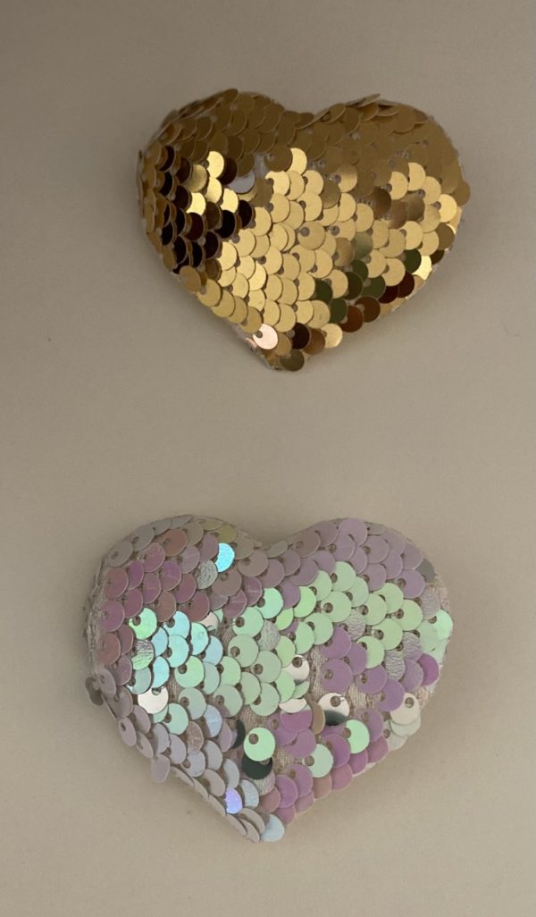 Product Image and Link for 2-Piece Puffed Heart- shaped Sequin Hair Barrette