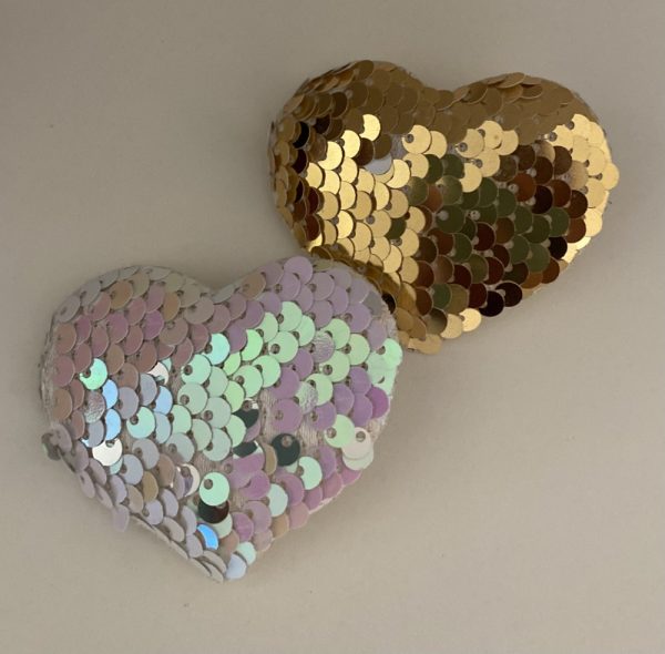 Product Image and Link for 2-Piece Puffed Heart- shaped Sequin Hair Barrette