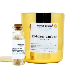 Product Image and Link for Golden Amber Handpoured Luxury Soy Candle