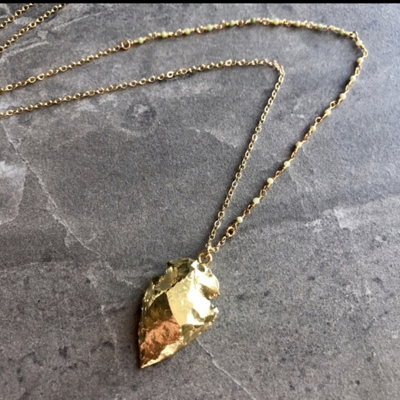Product Image and Link for Long 14K Gold Boho Arrowhead Necklace