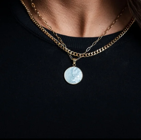 Product Image and Link for Estrella & Luna *Monica* Saint Benedict Paperclip Necklace