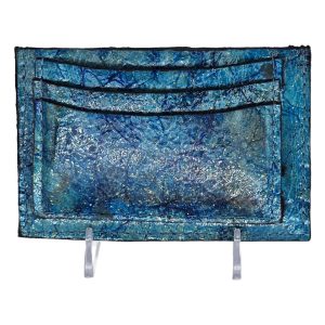 Product Image and Link for Blue Marbleized Patent Leather Wallet