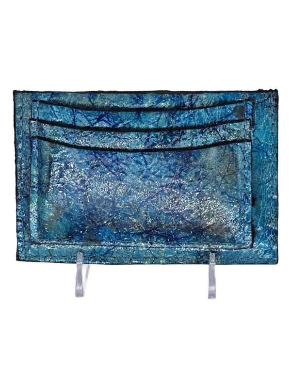 Product Image and Link for Blue Marbleized Patent Leather Wallet