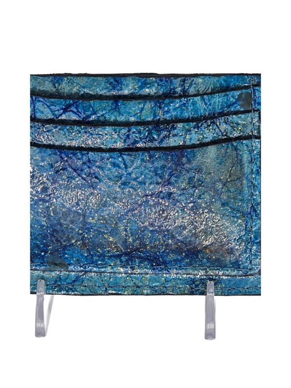 Product Image and Link for Blue Marbleized Patent Leather Wallet