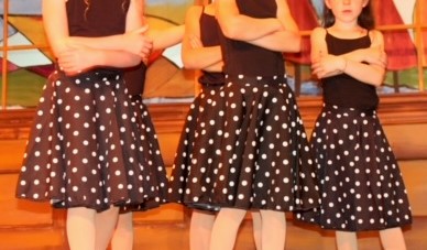Product Image and Link for Black with White Polka Dot Swing Skirt