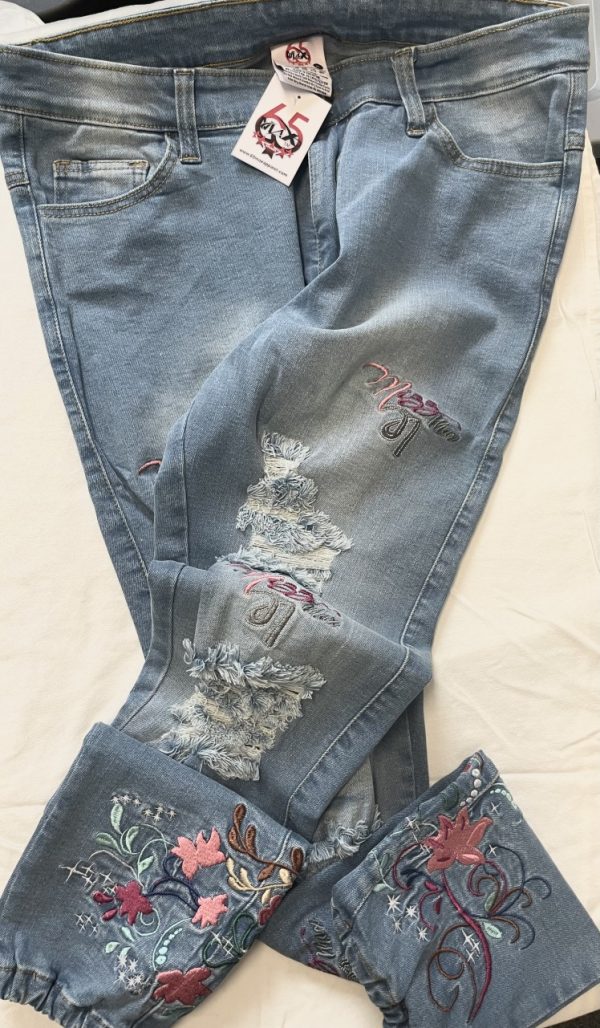 Product Image and Link for Mizz Max Floral Jeans