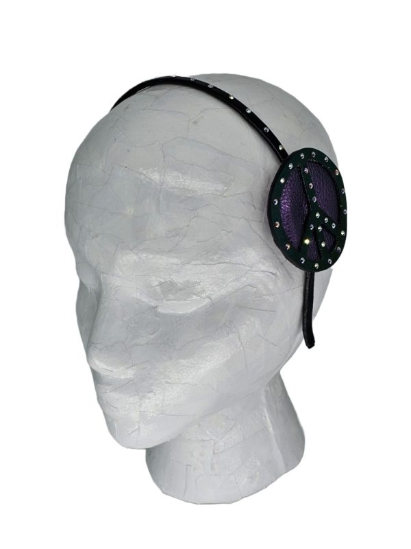 Product Image and Link for Leather Peace Sign Headband