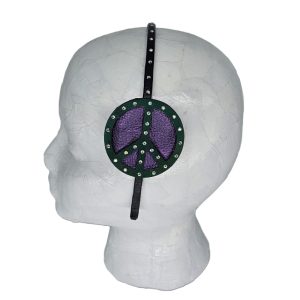 Product Image and Link for Leather Peace Sign Headband