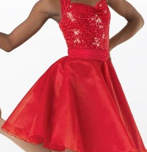 Product Image and Link for Red Sequin and Organza Dress