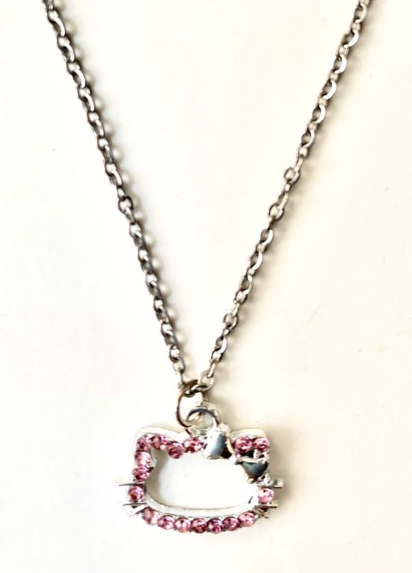 Product Image and Link for L’il Kitty Pink Rhinestone Necklace