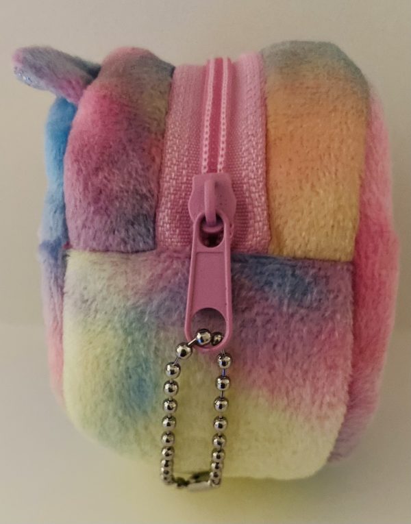 Product Image and Link for Soft Velour Pastel Multicolored Kitten Coin Purse