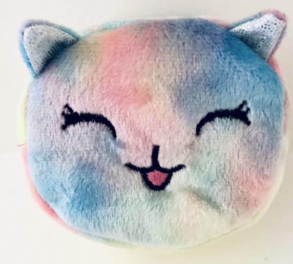 Product Image and Link for Soft Velour Pastel Multicolored Kitten Coin Purse