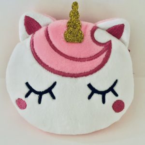 Product Image and Link for Soft Velour Pink & White Unicorn Coin Purse