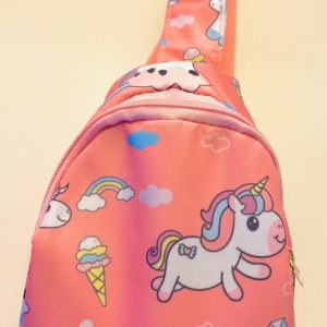 Product Image and Link for Pretty Pink Mini Nylon Backpack with Unicorn, Ice-cream and Diamond Designs