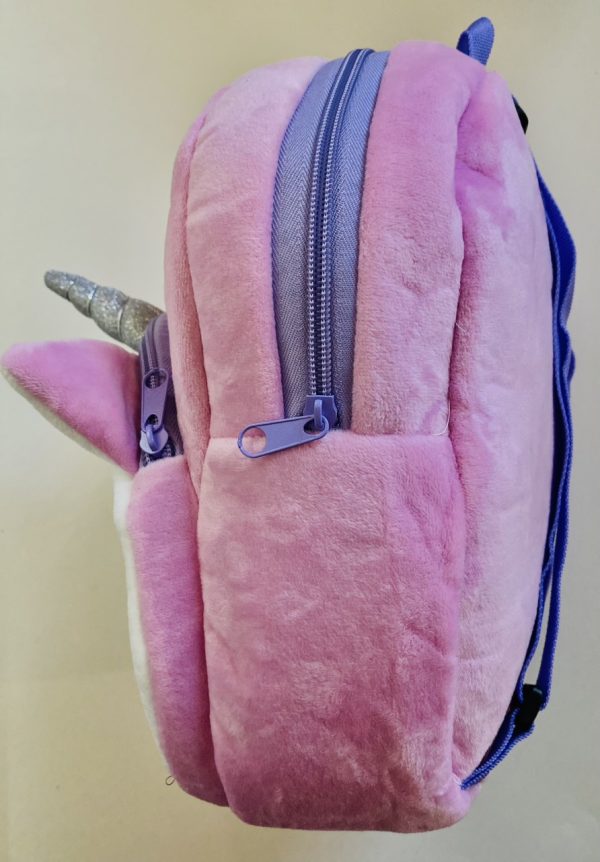 Product Image and Link for Lilac & White Unicorn Girl’s Soft Velour Backpack