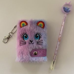 Product Image and Link for My First L’il Mini Diary – Fuzzy Lavender/Pink Kitty with Unicorn Inkpen