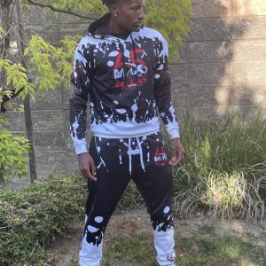 Product Image and Link for Black and White Cloud Sweat Suit