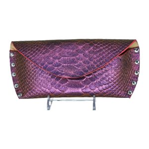 Product Image and Link for Leather Pink Reptile Sunglass Case