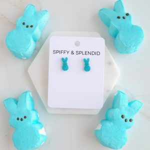 Product Image and Link for Glitter Bunny Studs – Glitter Easter Earrings