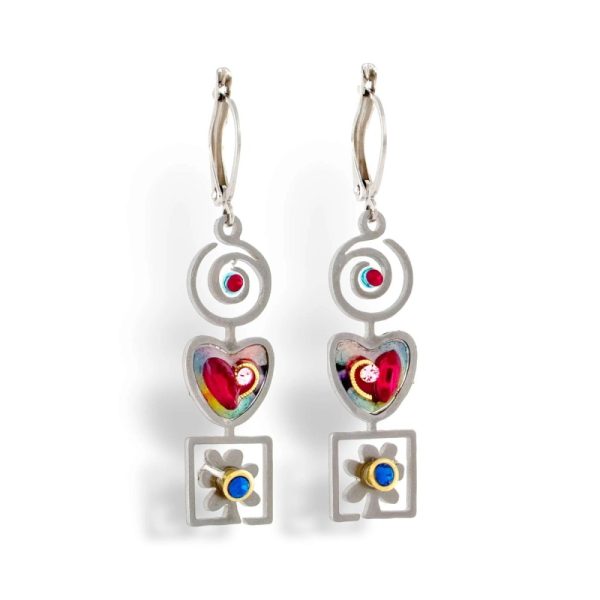 Product Image and Link for Heart & Flower Earrings