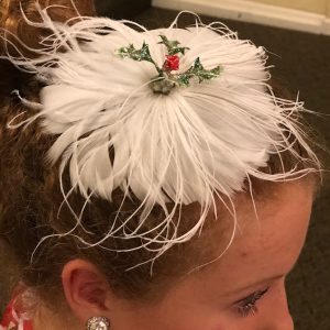 Product Image and Link for White Hair Feather with Holly
