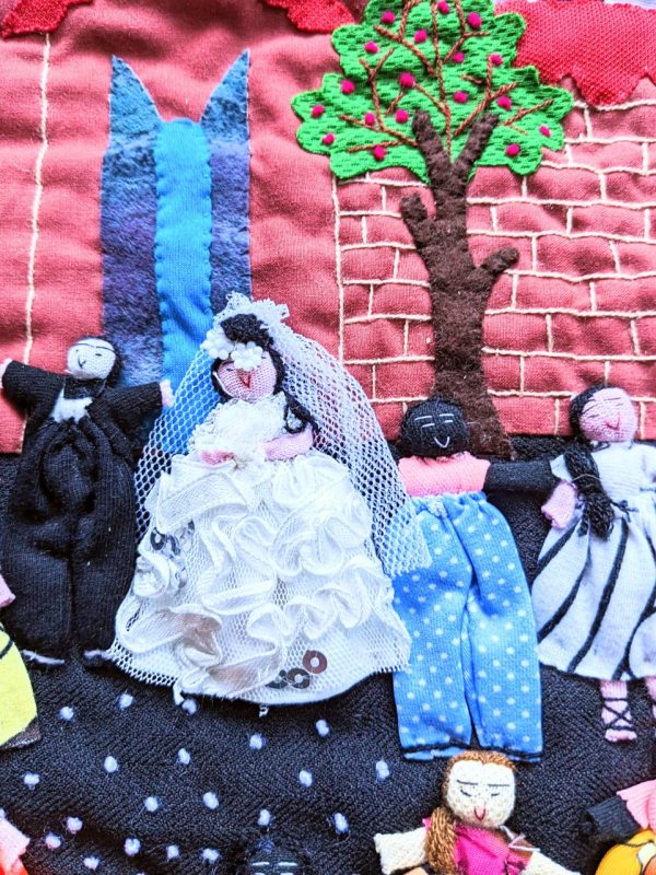 Product Image and Link for Wedding Arpillera from Peru