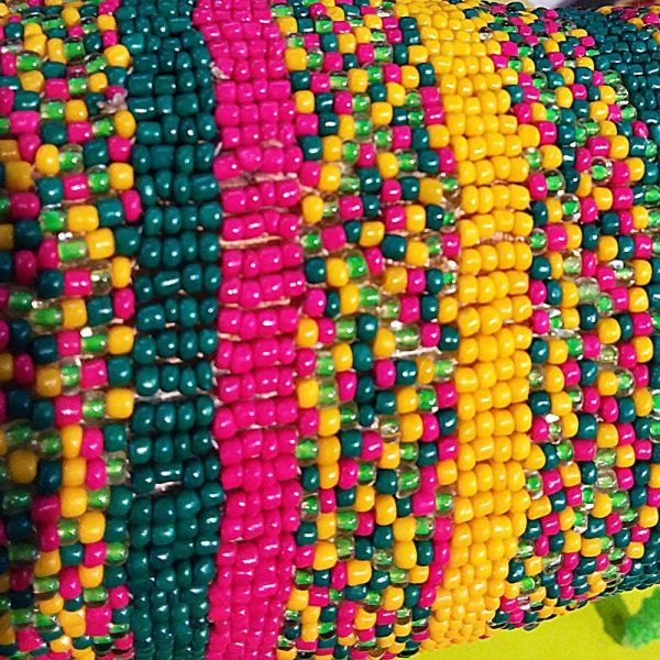 Product Image and Link for Beaded Lion Sculpture with a Pink Face!