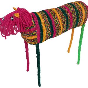 Product Image and Link for Beaded Lion Sculpture with a Pink Face!