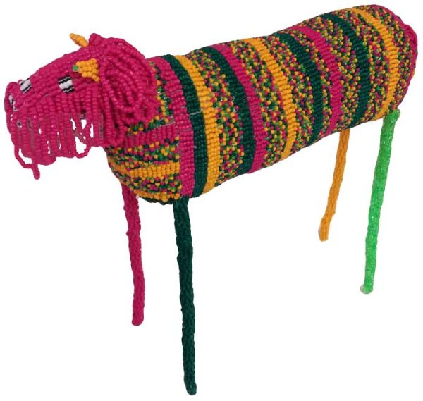 Product Image and Link for Beaded Lion Sculpture with a Pink Face!