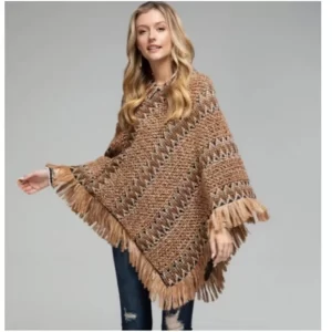 Product Image and Link for One Size Boho Chevron Poncho