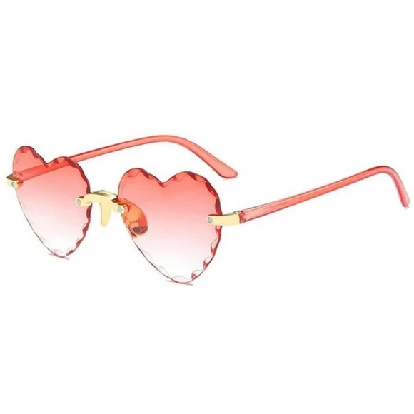 Product Image and Link for Heart Shape Frameless Iconic Gradient Sunglasses One Size