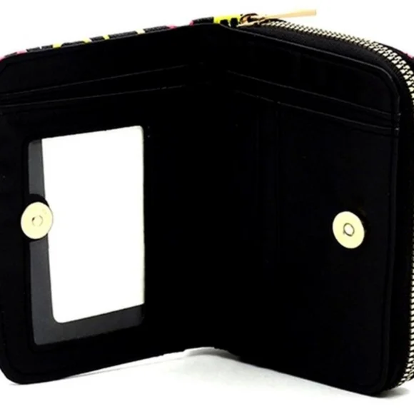 Product Image and Link for Pearl Queen Bee Graffiti Zip Around Bi-fold Wallet – Royal
