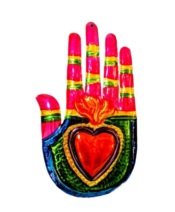 Product Image and Link for Heart in Hand Tin Ornament