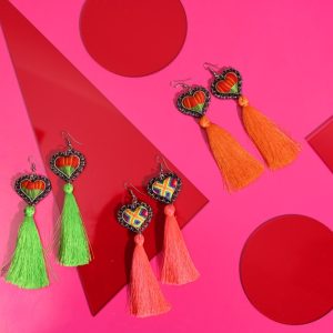 Product Image and Link for Heart Tassel Earrings